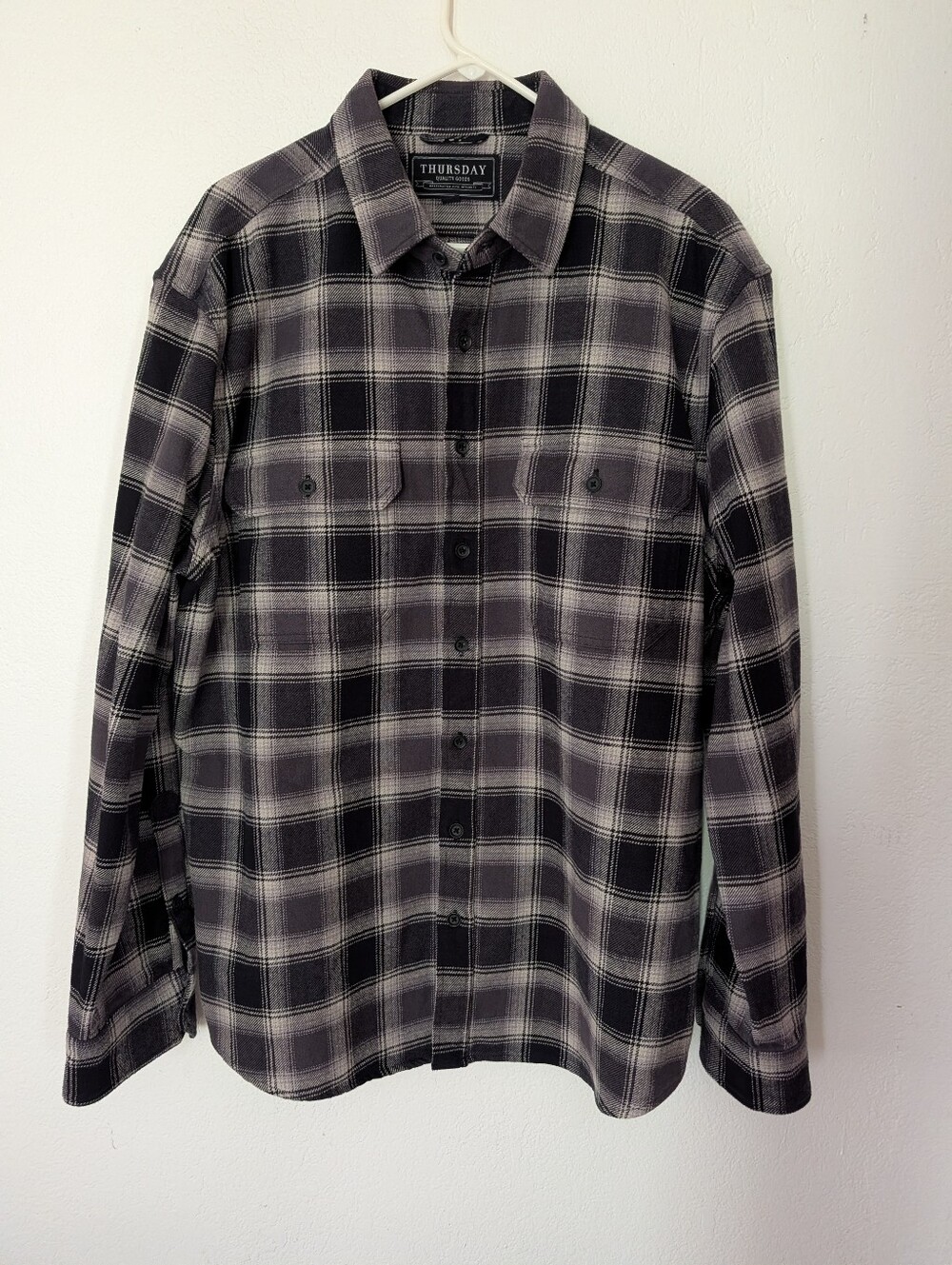 Thursday Boot Co. Summit Flannel Shirt Plaid Button Up Men's XL Pre Owned